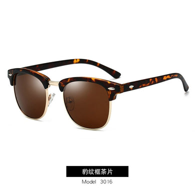Polarized Sunglasses Men Women RB 3016 Design Half Frame Driver Sun Glasses Rimless Classic Men Sunglasses Oculos De Sol UV400