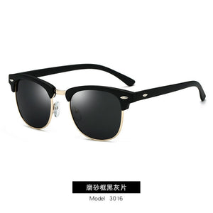 Polarized Sunglasses Men Women RB 3016 Design Half Frame Driver Sun Glasses Rimless Classic Men Sunglasses Oculos De Sol UV400