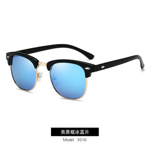 Polarized Sunglasses Men Women RB 3016 Design Half Frame Driver Sun Glasses Rimless Classic Men Sunglasses Oculos De Sol UV400