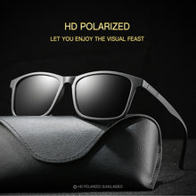 Carica l&#39;immagine nel visualizzatore di Gallery, Polarized Sunglasses Men Women TR Frame Sun Glasses UV400 Male Square Sunglasses with Glasses Case