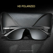 Carica l&#39;immagine nel visualizzatore di Gallery, Polarized Sunglasses Men Women TR Frame Sun Glasses UV400 Male Square Sunglasses with Glasses Case