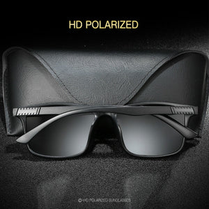 Polarized Sunglasses Men Women TR Frame Sun Glasses UV400 Male Square Sunglasses with Glasses Case