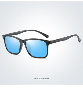 Polarized Sunglasses Men Women TR Frame Sun Glasses UV400 Male Square Sunglasses with Glasses Case