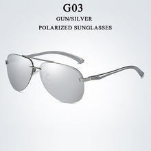 Load image into Gallery viewer, Polarized Sunglasses Rimless Sunglasses Men Glasses Gafas De Sol Polarizadas Lentes Aviador Polar  Drive Okulary