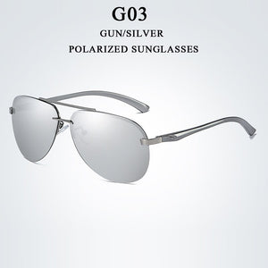 Polarized Sunglasses Rimless Sunglasses Men Glasses Gafas De Sol Polarizadas Lentes Aviador Polar  Drive Okulary