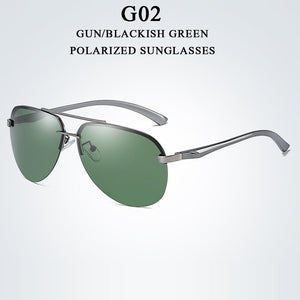Polarized Sunglasses Rimless Sunglasses Men Glasses Gafas De Sol Polarizadas Lentes Aviador Polar  Drive Okulary