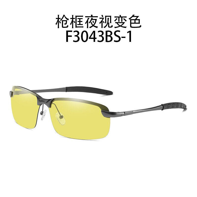 Polarized Sunglasses Smart Color-changing Night Vision Goggles for Men Driving Night Brightening Yellow Film Polarized Glasses