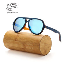 Carica l&#39;immagine nel visualizzatore di Gallery, Occhiali da sole polarizzati Donna Uomo Skateboard a strati Montatura in legno Occhiali stile quadrato per occhiali da donna in scatola di legno 