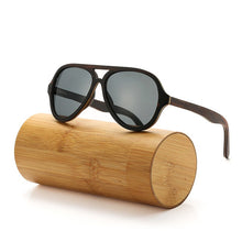 Carica l&#39;immagine nel visualizzatore di Gallery, Occhiali da sole polarizzati Donna Uomo Skateboard a strati Montatura in legno Occhiali stile quadrato per occhiali da donna in scatola di legno 