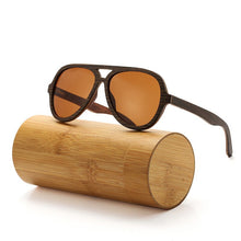Carica l&#39;immagine nel visualizzatore di Gallery, Occhiali da sole polarizzati Donna Uomo Skateboard a strati Montatura in legno Occhiali stile quadrato per occhiali da donna in scatola di legno 