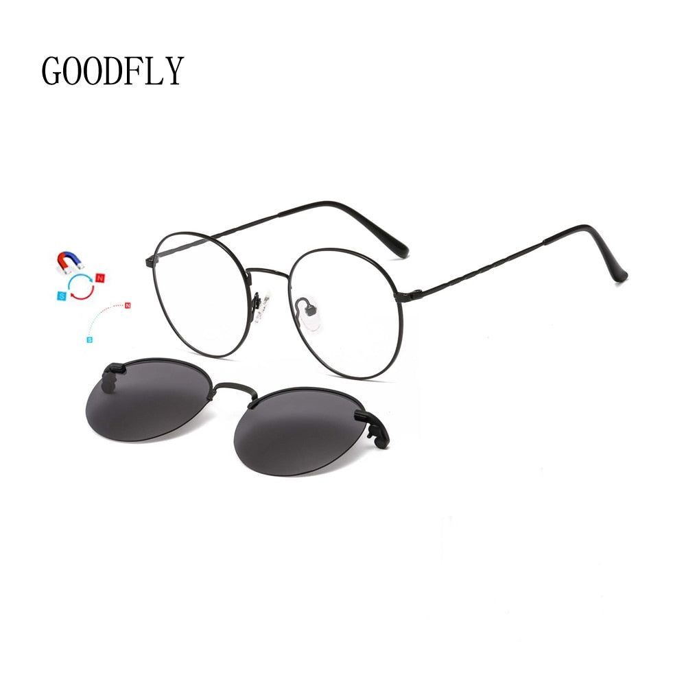 Polarized Sunglasses Women Men Magnetic Clip On Sunglasses Sun Glasses Men Women Sunglass Round Glasses Frame Of Eyeglasses 2023