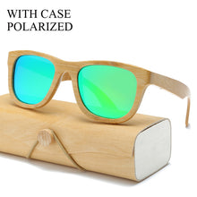 Load image into Gallery viewer, Polarized Wood Sunglasses Men women square bamboo Women Mirror Polaroid Sun Glasses for men women retro de sol Handmade Pink
