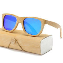 Load image into Gallery viewer, Polarized Wood Sunglasses Men women square bamboo Women Mirror Polaroid Sun Glasses for men women retro de sol Handmade Pink