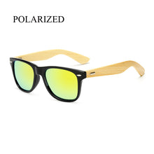 Load image into Gallery viewer, Polarized Wood Sunglasses Men women square bamboo Women Mirror Polaroid Sun Glasses for men women retro de sol Handmade Pink