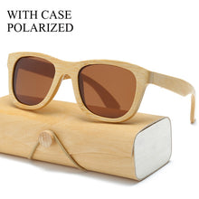 Load image into Gallery viewer, Polarized Wood Sunglasses Men women square bamboo Women Mirror Polaroid Sun Glasses for men women retro de sol Handmade Pink