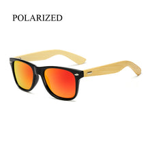 Load image into Gallery viewer, Polarized Wood Sunglasses Men women square bamboo Women Mirror Polaroid Sun Glasses for men women retro de sol Handmade Pink