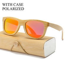 Load image into Gallery viewer, Polarized Wood Sunglasses Men women square bamboo Women Mirror Polaroid Sun Glasses for men women retro de sol Handmade Pink