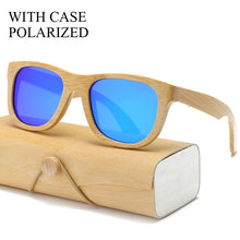 Load image into Gallery viewer, Polarized Wood Sunglasses Men women square bamboo Women Mirror Polaroid Sun Glasses for men women retro de sol Handmade Pink