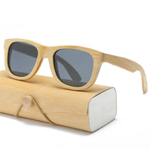 Load image into Gallery viewer, Polarized Wood Sunglasses Men women square bamboo Women Mirror Polaroid Sun Glasses for men women retro de sol Handmade Pink