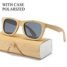 Load image into Gallery viewer, Polarized Wood Sunglasses Men women square bamboo Women Mirror Polaroid Sun Glasses for men women retro de sol Handmade Pink