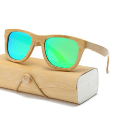 Load image into Gallery viewer, Polarized Wood Sunglasses Men women square bamboo Women Mirror Polaroid Sun Glasses for men women retro de sol Handmade Pink