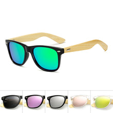 Load image into Gallery viewer, Polarized Wood Sunglasses Men women square bamboo Women Mirror Polaroid Sun Glasses for men women retro de sol Handmade Pink