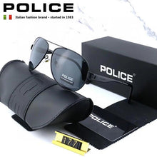 Load image into Gallery viewer, Police  Brand Sunglasses Men&#39;s Polarized Pilot Sunglasses Top Brand Designer AAA+ Driving Glasses UV400 P177-2