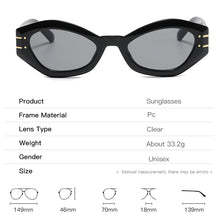 Load image into Gallery viewer, Polygon Rectangle Women Sunglasses 2023 Retro Cat eye Designer Sun Glasses Men Women Eyewear Shades UV400 De Sol Mujer