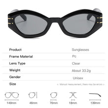 Load image into Gallery viewer, Polygon Rectangle Women Sunglasses 2023 Retro Cat eye Designer Sun Glasses Men Women Eyewear Shades UV400 De Sol Mujer