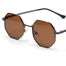 Load image into Gallery viewer, Polygon Sunglasses for Women 2023 Sun Glasses with Gold Metal Frame Wraped Men Eyeglasses Beach Street Travel Gift