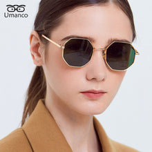 Load image into Gallery viewer, Polygon Sunglasses for Women 2023 Sun Glasses with Gold Metal Frame Wraped Men Eyeglasses Beach Street Travel Gift