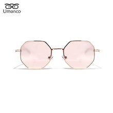Load image into Gallery viewer, Polygon Sunglasses for Women 2023 Sun Glasses with Gold Metal Frame Wraped Men Eyeglasses Beach Street Travel Gift
