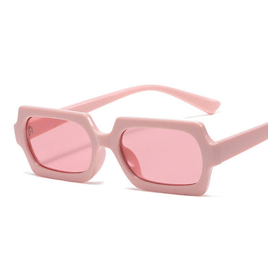 Polygon Vintage Square Sunglasses Women Candy Colors Designer Sun Glasses Female Retro Small Frame Black Pink Oculos De Sol