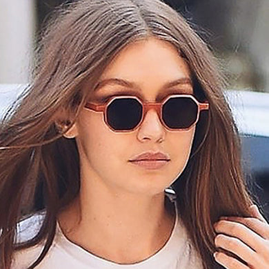 Occhiali da sole vintage poligonali da donna Designer di marca Occhiali da sole con montatura piccola retrò Occhiali da vista da donna rotondi neri femminili