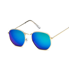 Carica l'immagine nel visualizzatore di Gallery, Occhiali da sole poligonali Occhiali da donna Occhiali da sole in metallo retrò Donna Specchio vintage Oculos De Sol Feminino UV400 