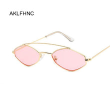 Carica l'immagine nel visualizzatore di Gallery, Occhiali da sole poligonali Occhiali da donna Occhiali da sole in metallo retrò Specchio vintage Oculos De Sol Feminino UV400