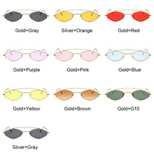 Carica l'immagine nel visualizzatore di Gallery, Occhiali da sole poligonali Occhiali da donna Occhiali da sole in metallo retrò Specchio vintage Oculos De Sol Feminino UV400