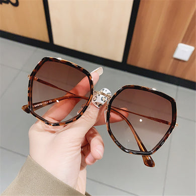 Polygonal Women Sunglasses Female Big Frame Trendy Glasses 2023  Brand Designer Eyeglasses UV400 Sun Shades Eyewear