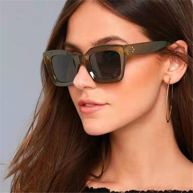 Popular Cat Eye Women Sunglasses Retro Nail Clear Gradient Eyewear Brand Designer Men Square Sun Glasses UV400 Eyeglasse