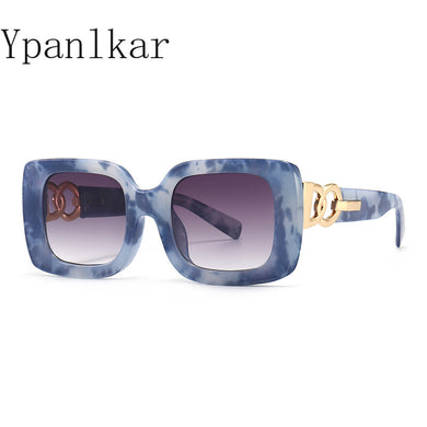 Popular Cat Eye Women Sunglasses Retro Nail Clear Gradient Eyewear Brand Designer Men Square Sun Glasses UV400