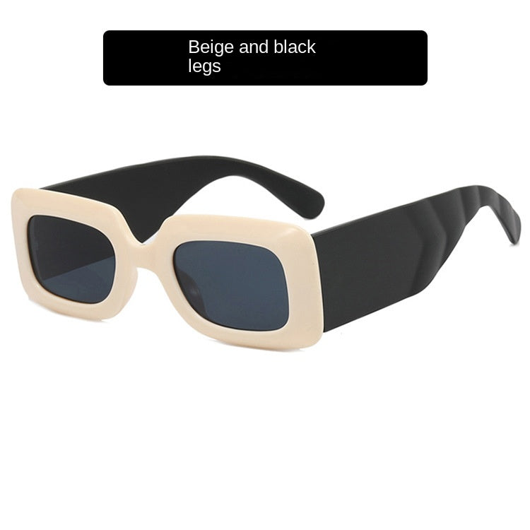 Popular  Women's Sunglasses Black Vintage Rectangle Big Frame Square Glasses 2023 Women Sun Glasses Man Eyewear