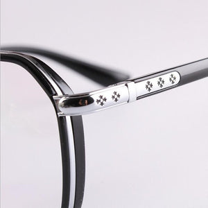 Popular Retro Men Female Flat Mirror Metal Double Beam Aviator TR Glasses Frame can be equipped with Myopia and Presbyopia F770