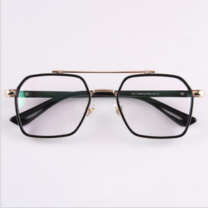 Popular Retro Men Female Flat Mirror Metal Double Beam Aviator TR Glasses Frame can be equipped with Myopia and Presbyopia F770