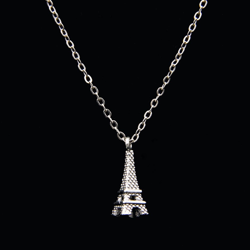Eiffel Tower Chokers Necklaces for Womens Collar Silver Chain Choker Necklaces & Pendants Jewelry Collier Femme 2018