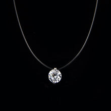Carica l&#39;immagine nel visualizzatore di Gallery, Female Transparent Fishing Line Necklace Silver Color Invisible Chain Women Rhinestone Choker Necklace Collier Femme