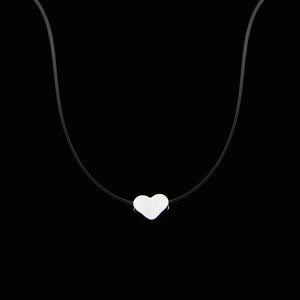 Female Transparent Fishing Line Necklace Silver Color Invisible Chain Women Rhinestone Choker Necklace Collier Femme