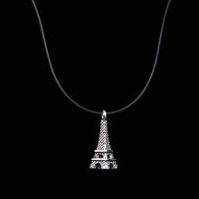 Carica l&#39;immagine nel visualizzatore di Gallery, Female Transparent Fishing Line Necklace Silver Color Invisible Chain Women Rhinestone Choker Necklace Collier Femme