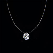 Load image into Gallery viewer, Female Transparent Fishing Line Necklace Silver Invisible Chain Necklace Women Rhinestone Choker Necklace Collier Femme