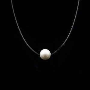 Female Transparent Fishing Line Necklace Silver Invisible Chain Necklace Women Rhinestone Choker Necklace Collier Femme