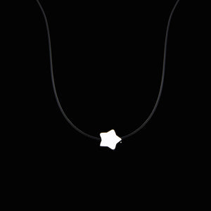 Female Transparent Fishing Line Necklace Silver Invisible Chain Necklace Women Rhinestone Choker Necklace Collier Femme